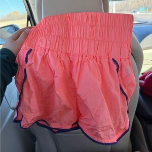 FP movement coral and navy shorts